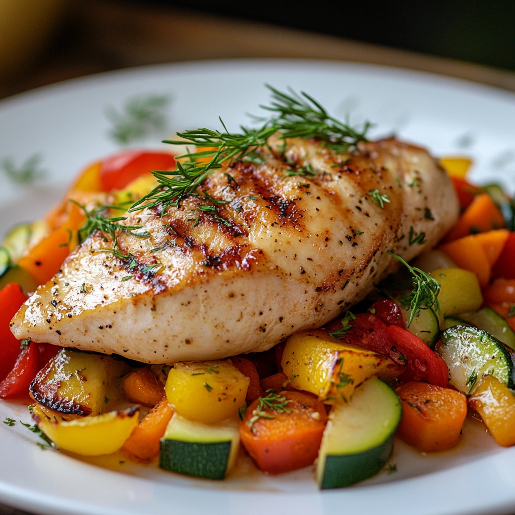 Куряче філе з овочами