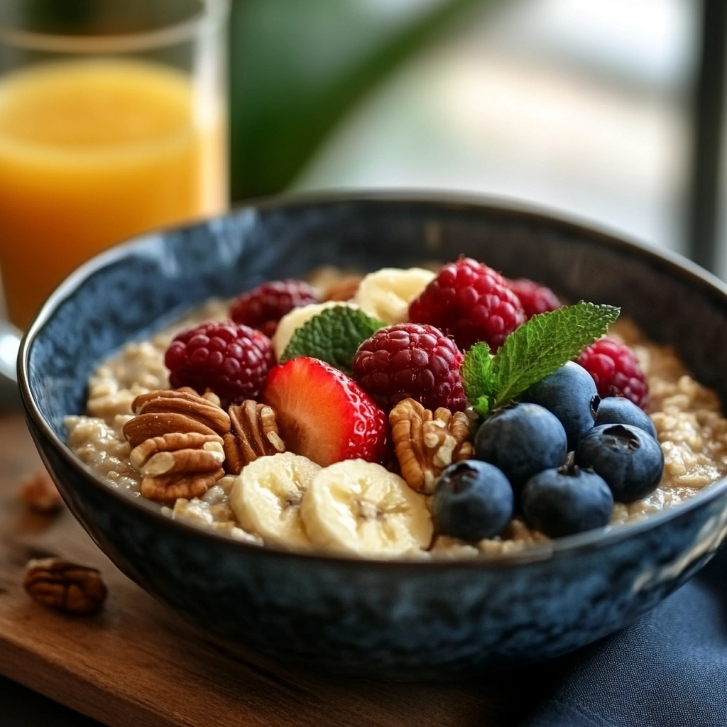 Вівсяна каша з фруктами